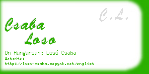 csaba loso business card